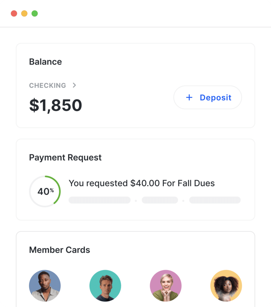 Collect for dues with Crowded Banking. Track payments and send reminders.