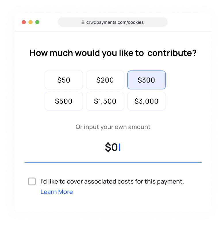 fundraise for open amounts Crowded