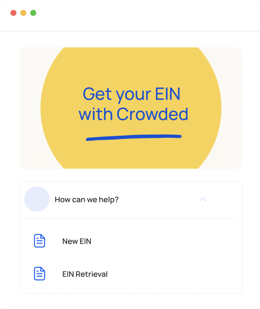 get an EIN with Crowded 2 min Crowded