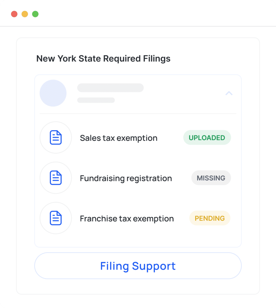 comply with state level filing requirements