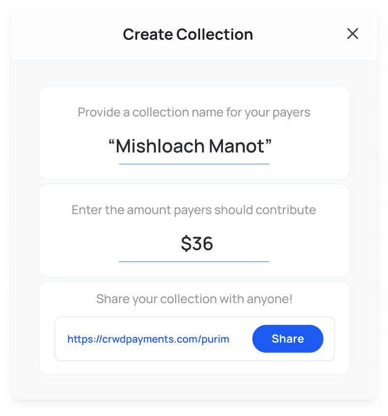 collect for shul expenses in a few clicks