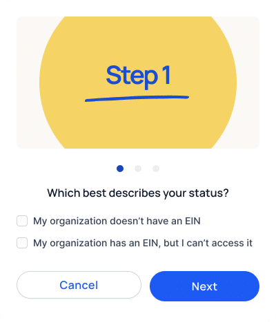 Get a new EIN or Retrieve an EIN with Crowded