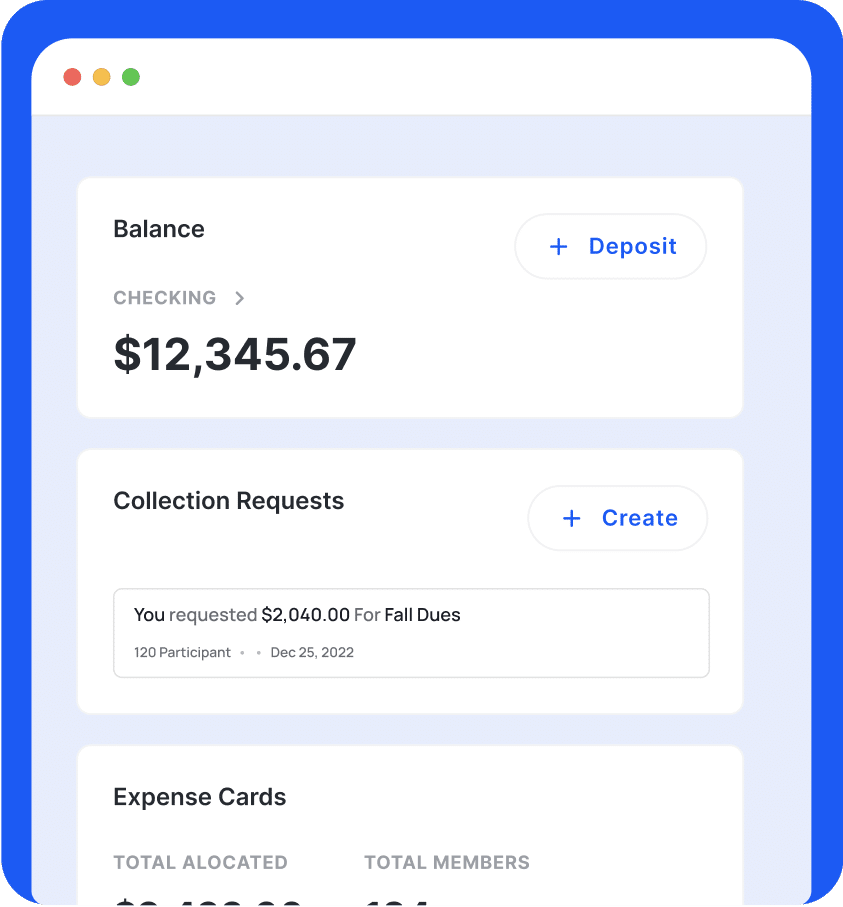 chapters manage their funds independently with Crowded