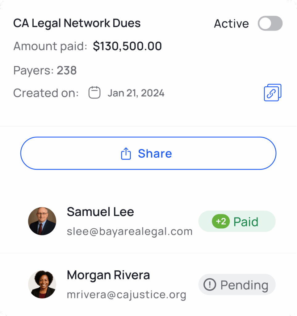 Association Payment Tracker