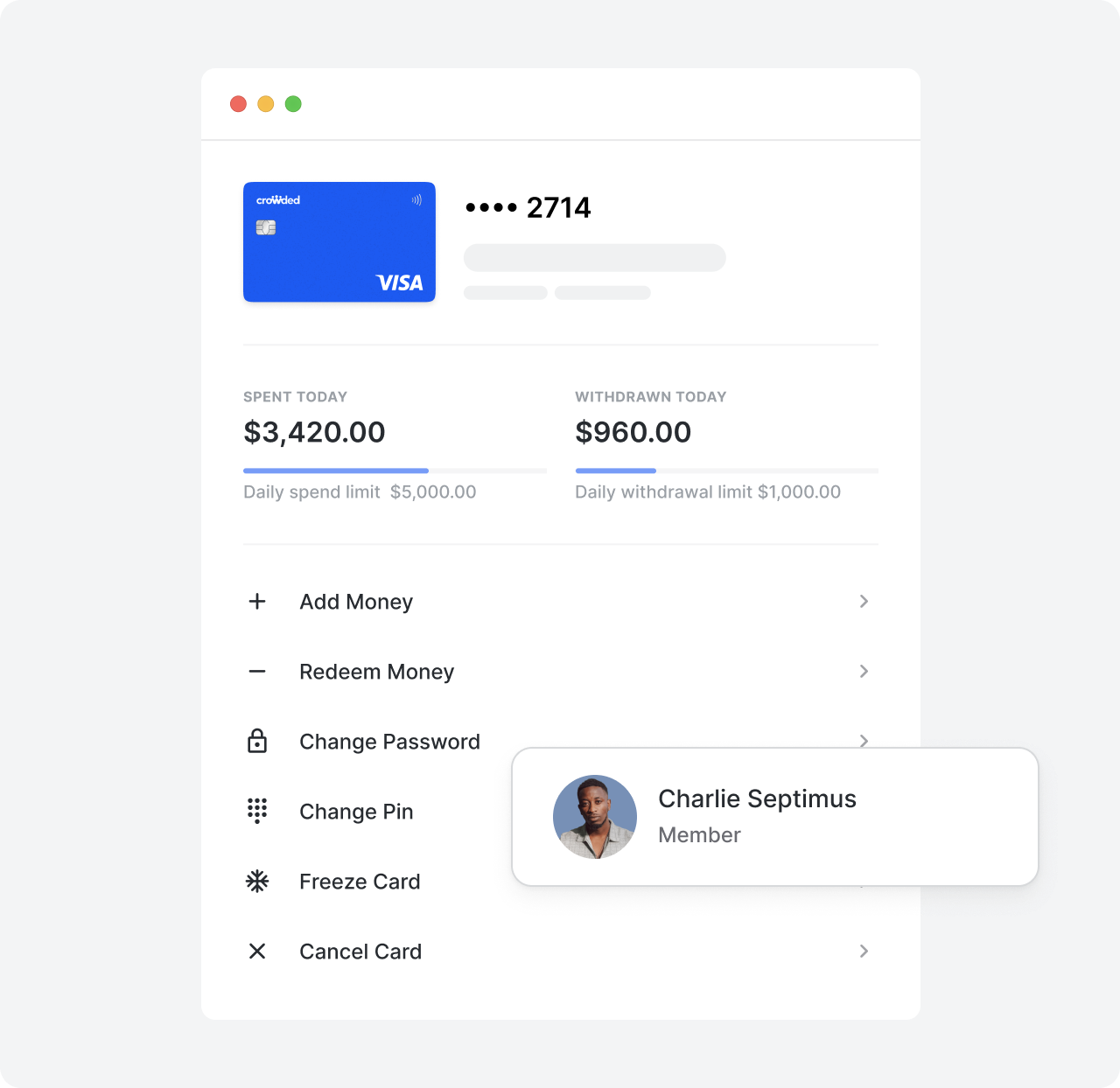 Built in expense management Crowded