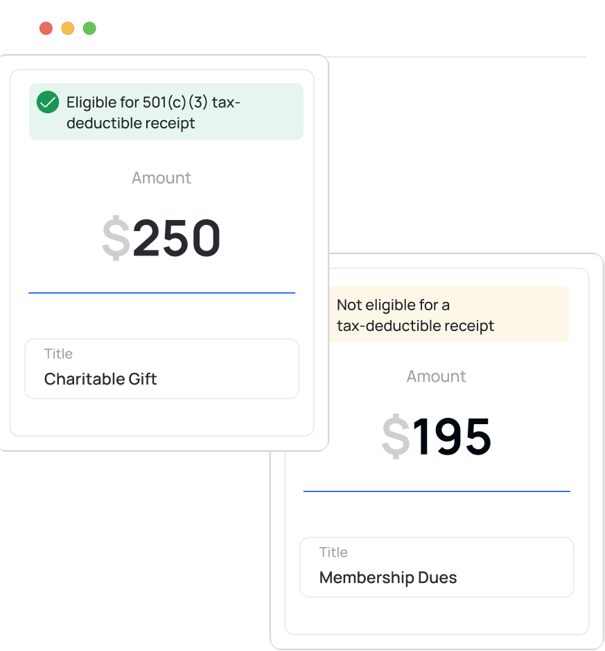 501c3 receipts for donations