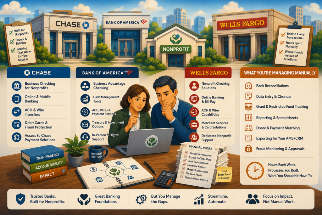 nonprofit banking chase bank of america