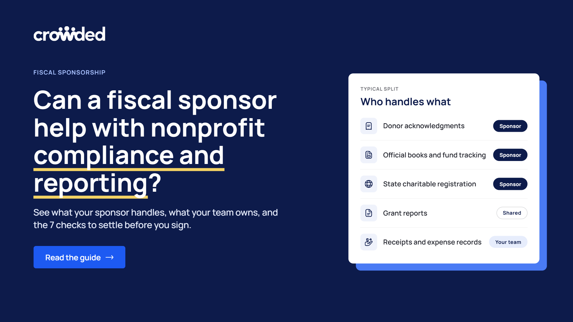 fiscal sponsor compliance