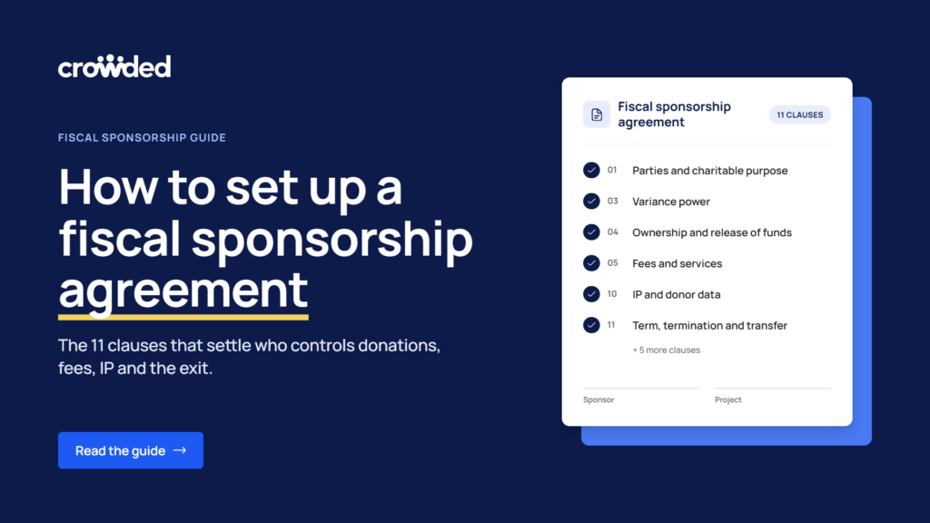 fiscal sponsorship agreement